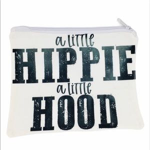 A little Hippie a little Hood Zippered Canvas Bag